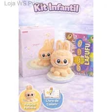 Kit Infantil Lafufu com Pelúcia Fofinha e Livro de Colorir - Presente Criativo para CriançasD27V