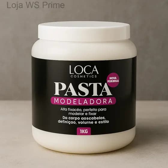Pasta Modeladora Loca Cosméticos 1kg – Alta Fixação, Volume e DefiniçãoC00I