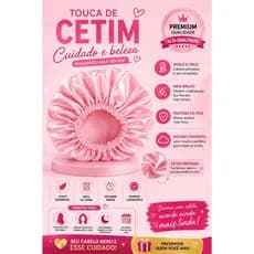 Touca de Cetim Noite Perfeita Proteção e Cuidado Para Seus Cabelos