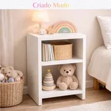 Mesa Cabeceira 100% MDF 45x25x30 Criado Mudo Nicho Quarto Sala Cozinha Escritório Chapa Placa 15mm