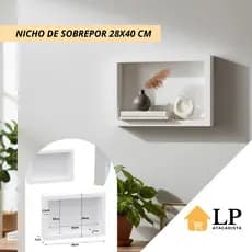 Nicho Sobrepor 28x40cm Parede para Banheiro, Cozinha, Sala, Quarto Porta-Shampoo Decorações Rua