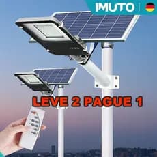 IMUTO Refletor Solar Grande Postede luminária Solar externa Poste de luz Rua Sensor Controle Com 3 Funções