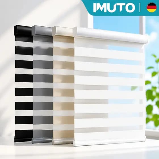 IMUTO Persiana PVC Blackout Dupla Camada Espessada para Quarto Sala Cozinha Escritório Varanda