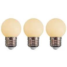 Kit 3 lampada Led Bolinha 1,5w mini bulbo E27 Branco Quente Frio Espelho Camarim Varal Abajur 6500k/3000k
