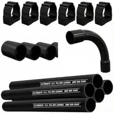 Kit Completo Instalacao Externa Eletroduto PVC 3/4 3m C/ Conexoes e Curva Sobrepor