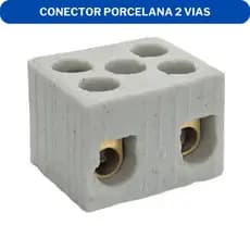 Conector Porcelana 2 Vias 6mm 10mm 16mm - Resistente Alta Temperatura Para Chuveiros e Torneiras