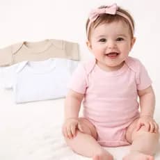 Kit 3 Body Bebê Menina Canelado 100% Algodão Macio RN ao G Básico Confortável