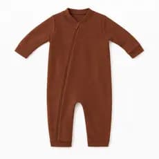 Macacão Bebê Unissex Liso com Zíper Frontal Suedine Confortável RN P M G e 1