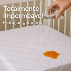 Protetor Impermeável Bebê Travesseiro e Colchão Berço c/ elástico -Premium