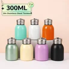 300ml Caneca Térmica Crianças Chaleira 304 Aço Inoxidável Isolado Esporte  Viagem Portátil À Prova De Vazamento XPDBWB D