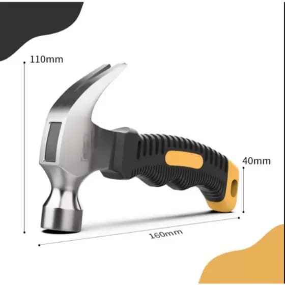 Martelo Mini 16cm - 6'' Cabo Curto Emborrachado - Martelinho NOVO MINI CZ