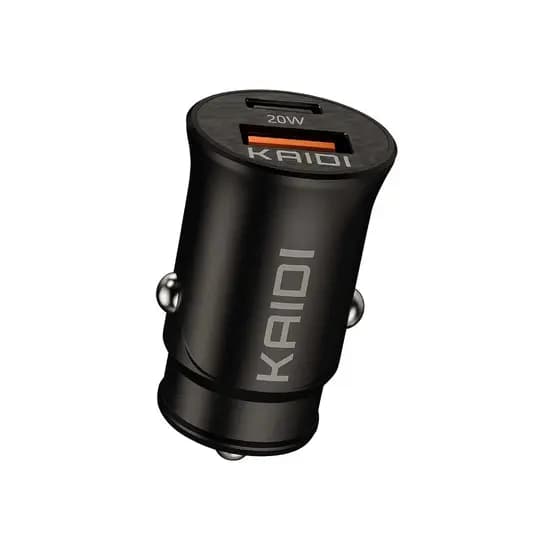 Carregador Veicular Turbo Kaidi Dupla Saída USB e Tipo-C KD-521