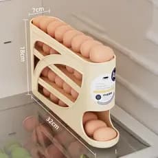 Organizador Porta Ovos Suporte 4 Andares Rolante Para 30 Ovos Dispenser organizador de Geladeira