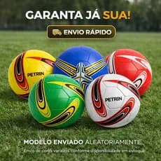 Bola de Futebol Campo Nº 5 Costurada com Bomba de Ar Manual - Cores variadas