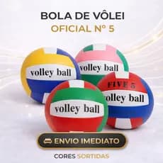 Kit com Bola de Vôlei Nº 5 e Bomba Manual para Enchimento