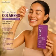 Sérum Facial Colágeno + Ácido Hialurônico Antissinais Max Love – Hidratação e Firmeza