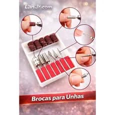 Kit 6 Brocas + 6 Lixas Para Lixa Elétrica pronto entrega Lucky Bazar