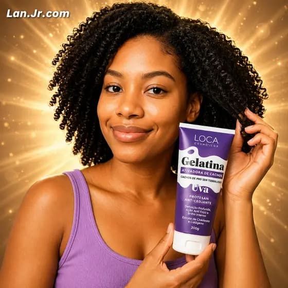 Gelatina Ativadora de Cachos Uva – Proteção Antioxidante 200g | Loca Cosmetics