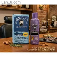 Kit Dom Pelo Premium: Shampoo Fortalecedor + Tônico de Regeneração Capilar2IHD7YKZ