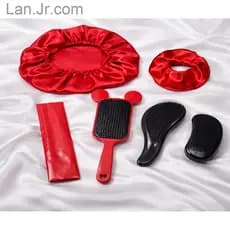 Kit Capilar com 6 Peças - Touca de Cetim, Xuxinha, Faixa, Escova Orelhinha, Escova Mágica e Escova Bolinha2H1KM194