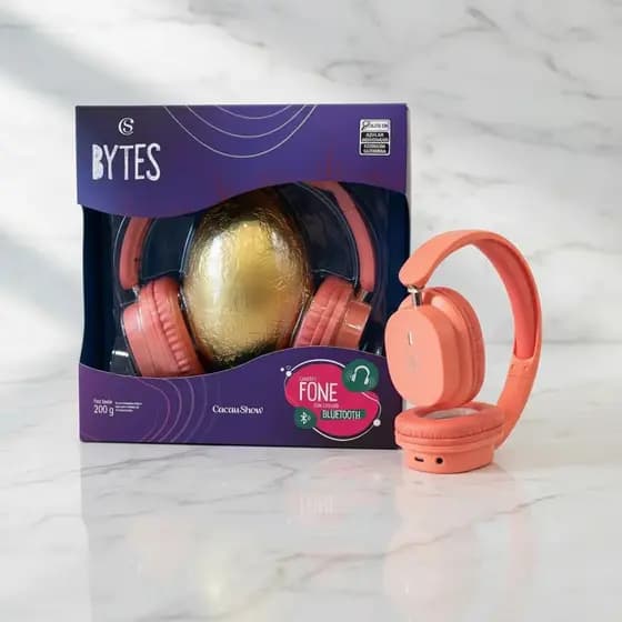 Ovo De Páscoa Infantil Bytes 200g C/ Fone Sem Fio Cacau Show