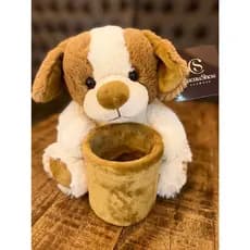 Cacau Show Pelúcia Cachorro pote Marrom E Branco