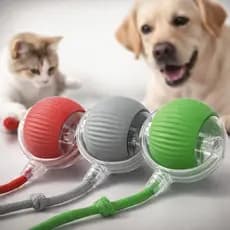 Bola De Brinquedo Inteligente Led Automática-gato-cachorro