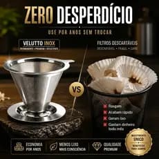 Velutto Inox - Filtro de Café 103 Permanente em Inox | Econômico, Sustentável e Durável