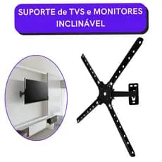 Suporte TV Biartculado de 10 a 60 Polegadas c/ Braço Longo Suporta 30kg Padrão VESA