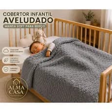 COBERTOR INFANTIL BEBE AVELUDADO MANTA SOFT TOUCH PREMIUM  BERÇO 1,0X1,20