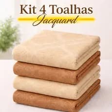 KIT 4 TOALHAS DE JACQUARD LUXUOSA 4 6 e 8 LUGARES RETANGULAR TECIDO PREMIUM