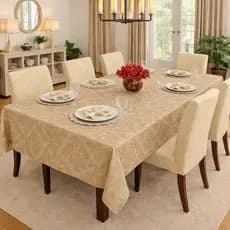 TOALHA DE MESA JACQUARD 4 E 6 LUGARES