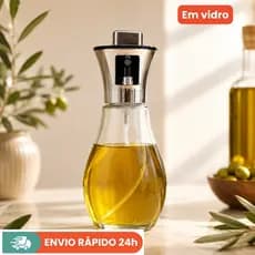 Spray Borrifador Azeite/Vinagre 200 ml – Galheteiro Vidro Inox Pulverizador Multiuso