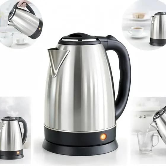 Chaleira Elétrica Café Chá 110V Inox Rápida 1,8 Litros