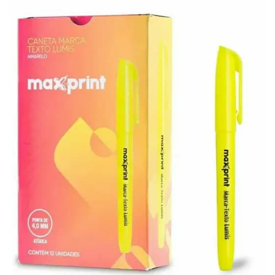 Kit 12 Marca-Texto Cores Vivas – Estudo, Escola e Escritório