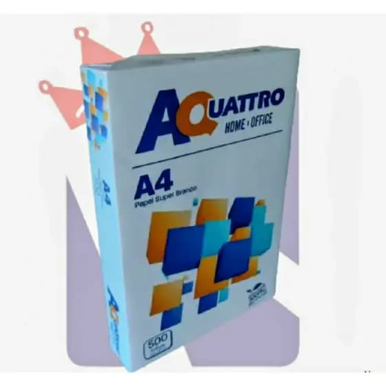 Papel Sulfite A4 75g 500 Branco Reciclado Natural -A4 AQUATTRO