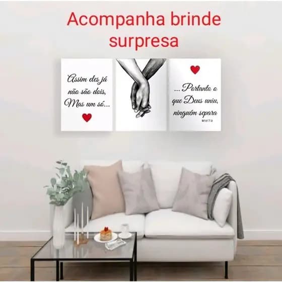 placas decorativas plaquinhas quadros casal decoração o que Deus uniu