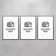 KIT quadros personalizados com foto ou imagem placa decorativa decoração sala quarto parede