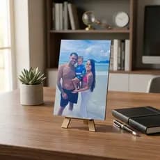 Kit Quadrinhos Personalizados Foto com Suporte Quadrinhos de Mesa Estante Casal Família Decoração