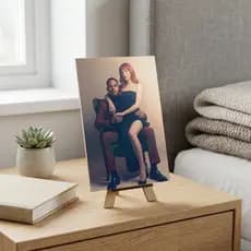 Quadrinho Personalizado com Foto Suporte Placa Decorativa Quadro Mesa Estante Decoração Criança