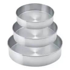 KIT 3 Formas Assadeira Bolo Aluminio REDONDA  Air Fryer 18/16/14cm