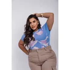 Blusa Feminina Plus Size moda evangelica  ,super confortavel  e casual, estampas  perfeitas M G GG estampas aleatórias