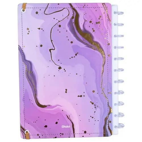 Caderno Grande Capa Dura Reposicionavel Folhas Destacaveis Design Moderno Organizador Escolar Trabalho