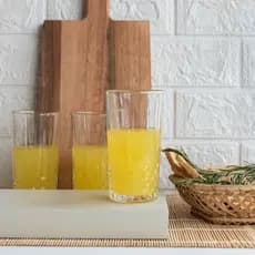 Jogo 6 Copos Vidro Transparente 280ml Capacidade Alta Resistência Durabilidade