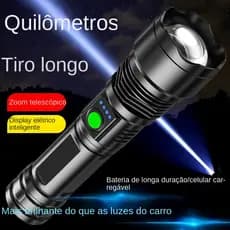 100000Lanterna LED Lumen P700 Lanterna tática poderosa de longo alcance 1000m Lanterna à prova d'água para acampamento