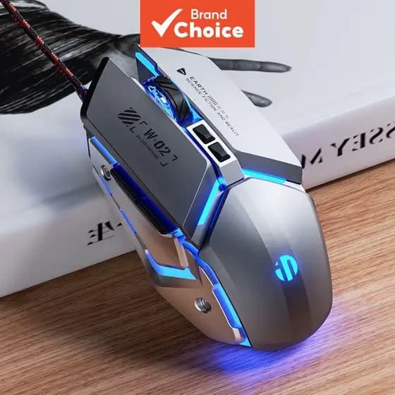 Mouse de jogos sem fio e com fio Inphic W2, silencioso para e-sports, USB, compatível com teclados mecânicos, laptops,