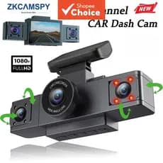 Câmera Veicular 3 Canais - Gravador DVR