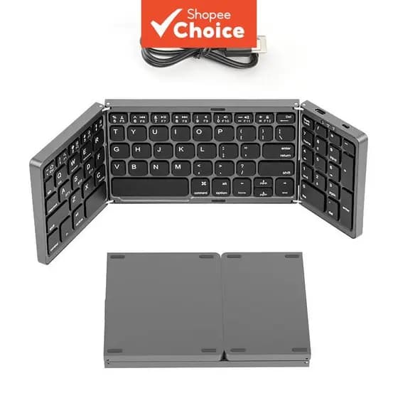 Jomaa Mini Teclado Bluetooth Sem Fio Dobrável Recarregável com Teclado Numérico para Uso em Múltiplos Dispositivos