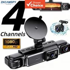 4 Canais 360 ° Girar Dash Cam 1080P Câmera De Carro Visão Noturna Monitor De Estacionamento G-Sensor Dashcam
