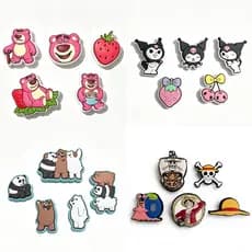 100 # Miss Zoe Jibbz Urso Dos Desenhos Animados Buraco Sacos Acessórios DIY Anime